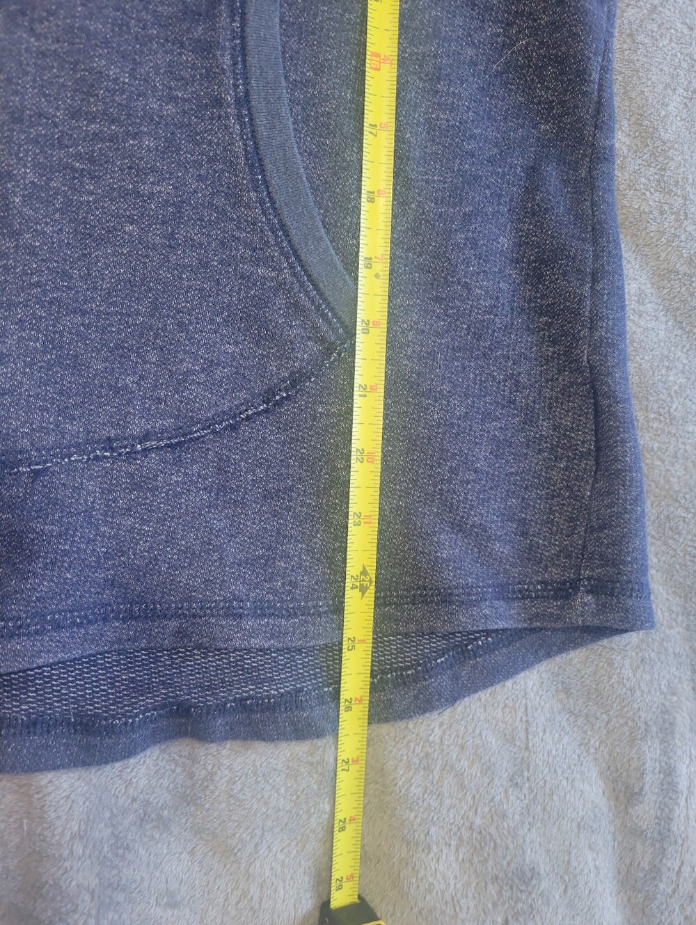 Hanes Navy Full-Zip Hooded Sweatshirt - Picture 6 of 8